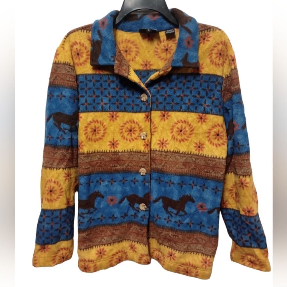 Vintage Western fleece shirt jacket